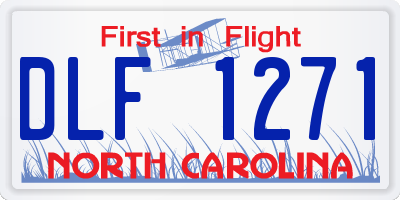 NC license plate DLF1271