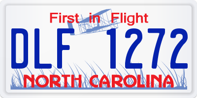 NC license plate DLF1272