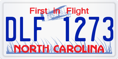 NC license plate DLF1273