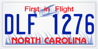 NC license plate DLF1276