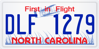 NC license plate DLF1279