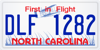 NC license plate DLF1282
