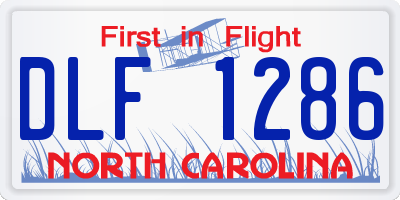 NC license plate DLF1286