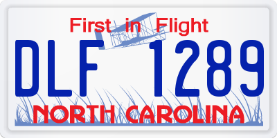 NC license plate DLF1289