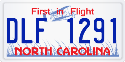 NC license plate DLF1291