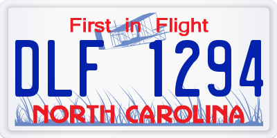 NC license plate DLF1294