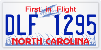 NC license plate DLF1295
