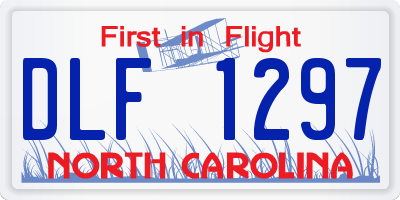 NC license plate DLF1297