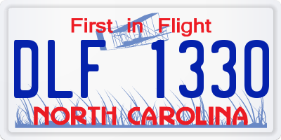 NC license plate DLF1330
