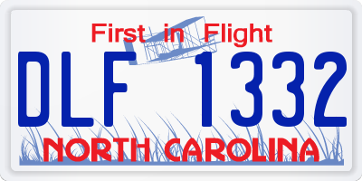 NC license plate DLF1332