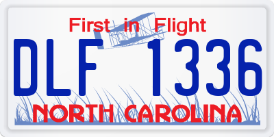 NC license plate DLF1336