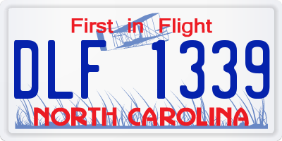 NC license plate DLF1339