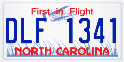 NC license plate DLF1341