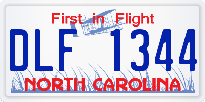 NC license plate DLF1344