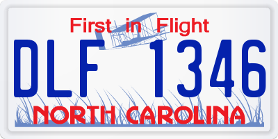 NC license plate DLF1346