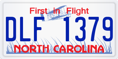 NC license plate DLF1379