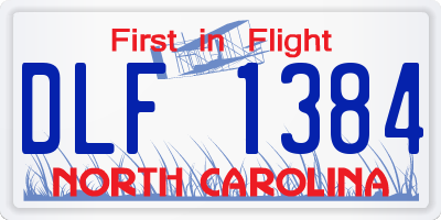 NC license plate DLF1384