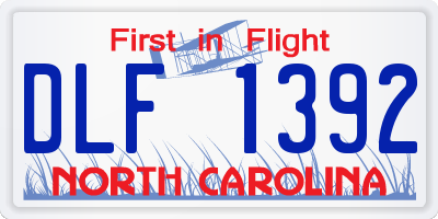 NC license plate DLF1392