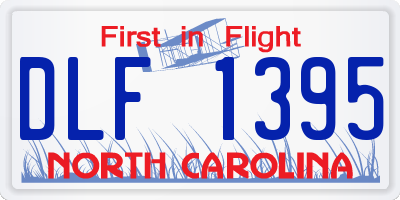 NC license plate DLF1395