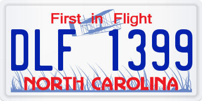 NC license plate DLF1399