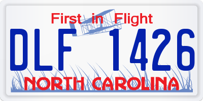 NC license plate DLF1426