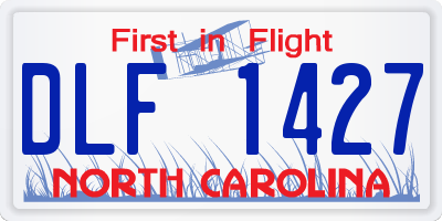 NC license plate DLF1427