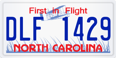 NC license plate DLF1429
