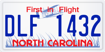 NC license plate DLF1432