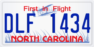 NC license plate DLF1434