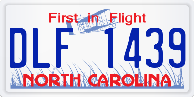 NC license plate DLF1439