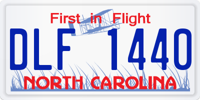 NC license plate DLF1440
