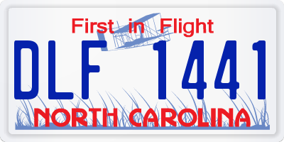 NC license plate DLF1441