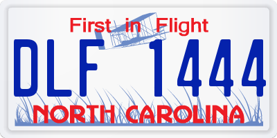 NC license plate DLF1444