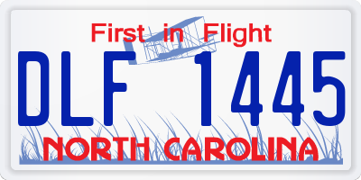 NC license plate DLF1445