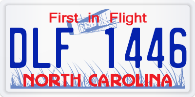 NC license plate DLF1446