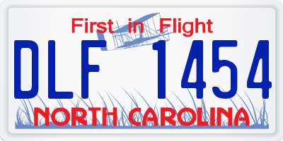 NC license plate DLF1454