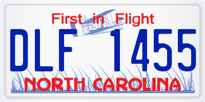 NC license plate DLF1455