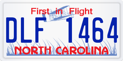 NC license plate DLF1464