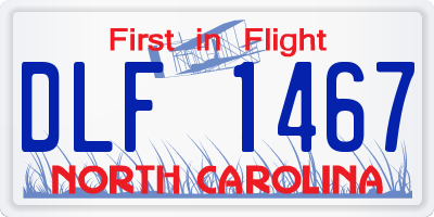 NC license plate DLF1467