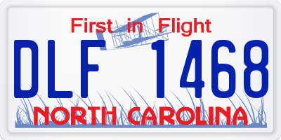 NC license plate DLF1468