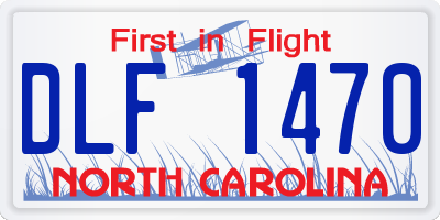 NC license plate DLF1470
