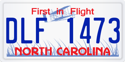 NC license plate DLF1473