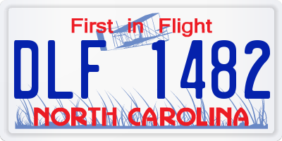 NC license plate DLF1482