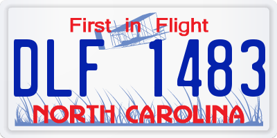 NC license plate DLF1483