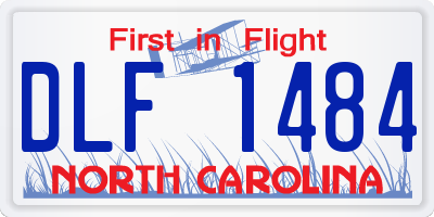 NC license plate DLF1484