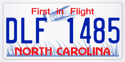 NC license plate DLF1485