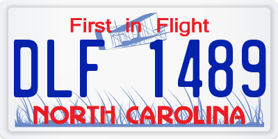 NC license plate DLF1489