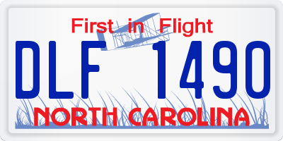 NC license plate DLF1490