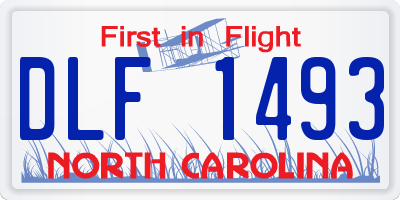 NC license plate DLF1493