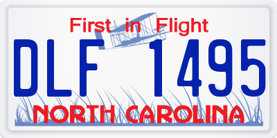 NC license plate DLF1495